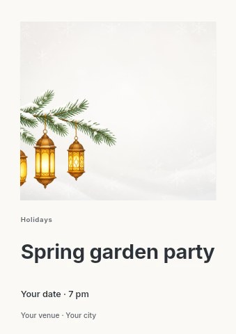 Spring garden party flyer template