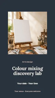 Colour mixing discovery lab instagram story template · Picture window