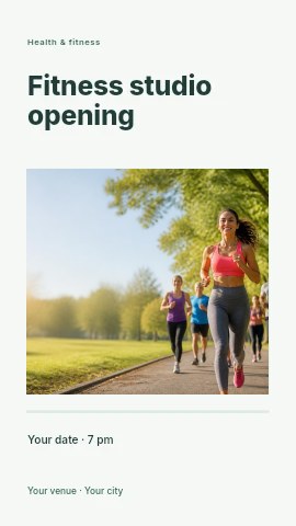 Fitness studio opening instagram story template
