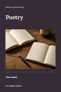 Poetry book cover template · Title & photograph