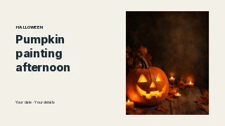 Pumpkin painting afternoon · Split editorial presentation cover template