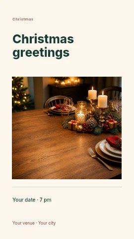 Christmas greetings instagram story template