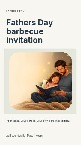 Fathers Day barbecue invitation instagram story template