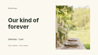 Rustic outdoor table setting with flowers in Wedding photo keepsake · Horizontal photo dialogue