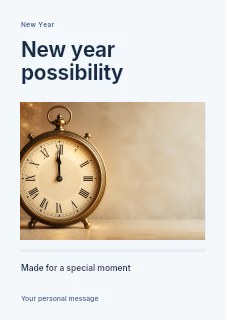 New Year possibility flyer template · Title & photograph
