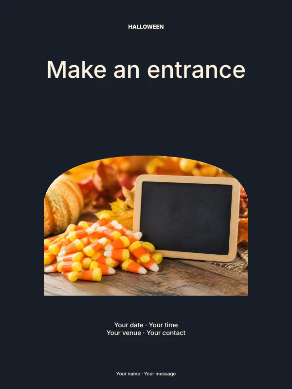 Costume parade photo layout poster template