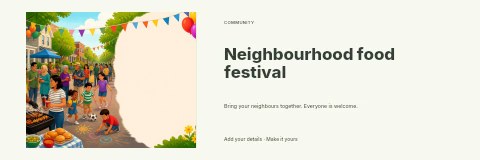 Neighbourhood food festival banner template
