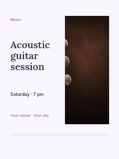 acoustic guitar headstock close-up in Acoustic guitar session · Split portrait