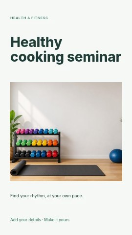Healthy cooking seminar instagram story template