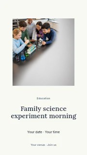 Family science experiment morning instagram story template · Picture window