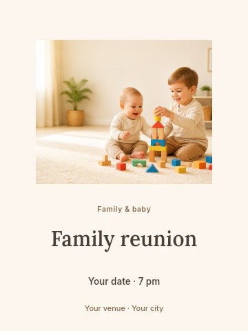 Family reunion invitation template