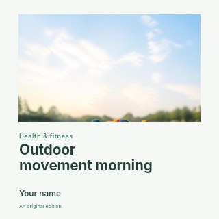 Outdoor movement morning podcast cover template · Gallery editorial