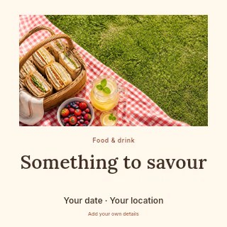 Food and drink photo story social media post template · Quiet photo gallery