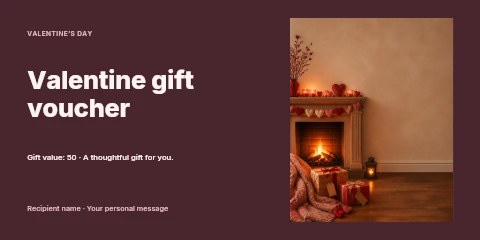 Valentine gift voucher template