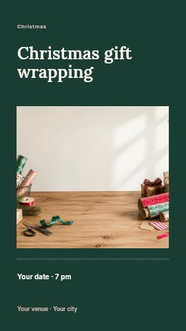 Christmas gift wrapping instagram story template