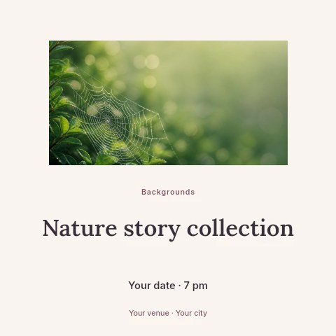 Nature story collection social media post template