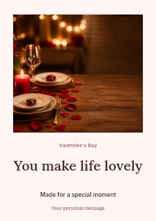 Valentine photo message flyer template · Quiet photo gallery