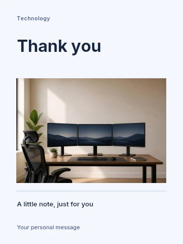 Product demo day greeting card template