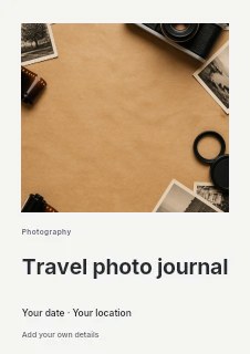 Travel photo journal flyer template · Gallery editorial