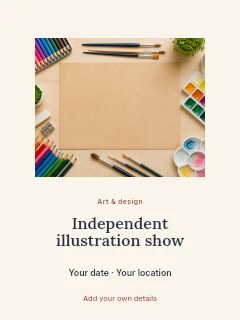 Independent illustration show poster template · Picture window