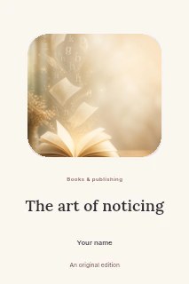 The Art of Noticing book cover template · Picture window