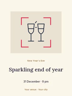 Celebration champagne flutes · Sketch-Frame in Sparkling end of year · Picture window