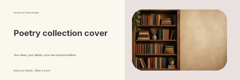 Poetry collection cover banner template