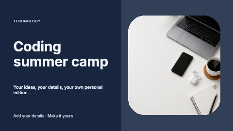 Coding summer camp youtube thumbnail template