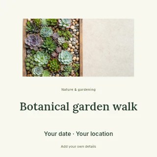 Botanical garden walk · Picture window