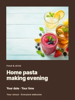 Home pasta making evening poster template · Gallery editorial