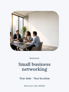 Small business networking invitation template · Picture window
