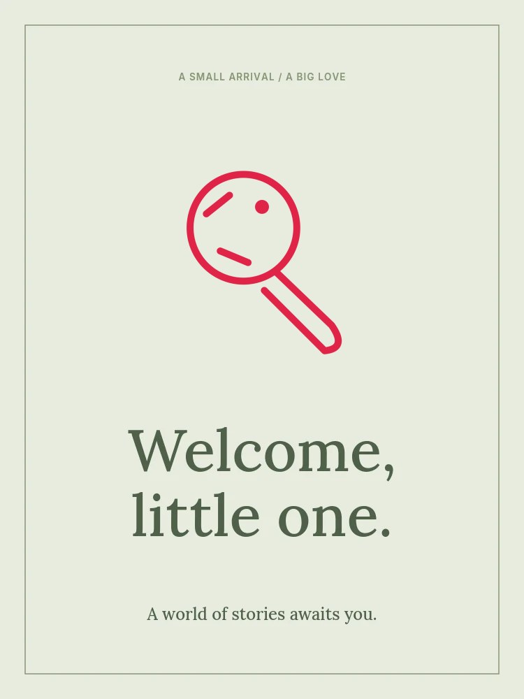 Baby rattle outline icon in Welcome little one · Baby card