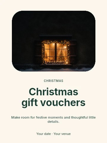 Christmas gift vouchers poster template