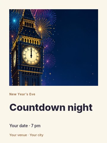Countdown night invitation template