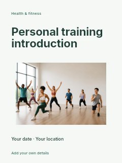 Personal training introduction poster template · Modern programme