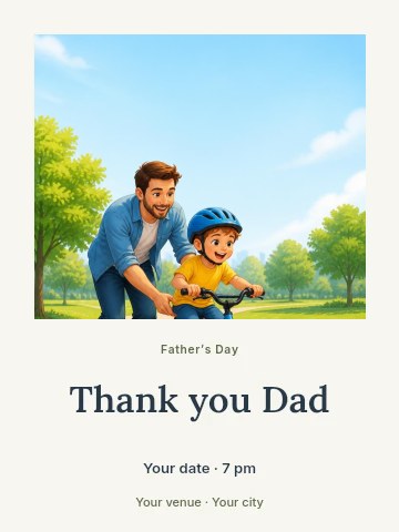 Thank you Dad poster template