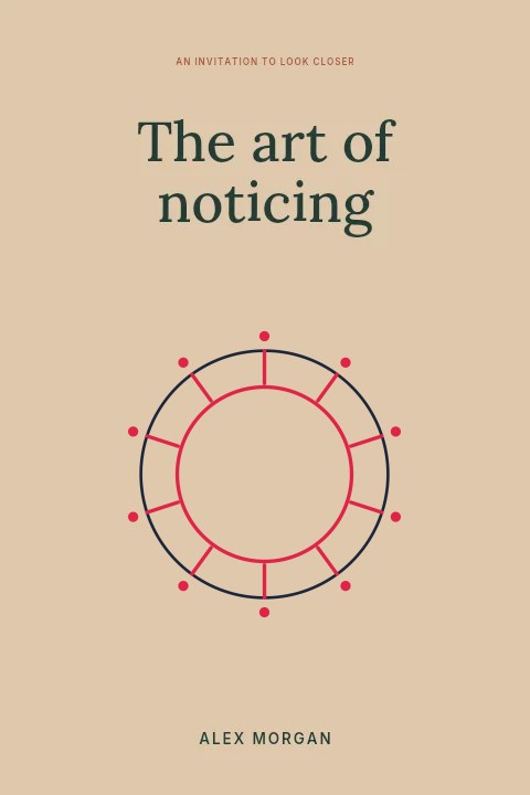Dot radial emblem · 10 motifs and spokes in The art of noticing · Book cover