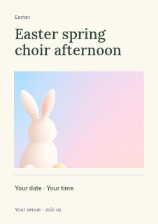 Easter spring choir afternoon flyer template · Title & photograph