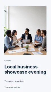 Local business showcase evening instagram story template · Gallery editorial