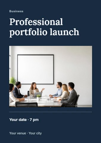 Professional portfolio launch flyer template