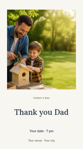 Thank you Dad instagram story template