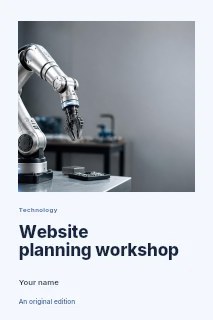 Website planning workshop book cover template · Gallery editorial