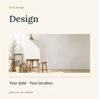 Design social media post template · Title & photograph