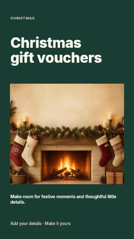 Christmas gift vouchers instagram story template