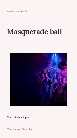 Masquerade ball instagram story template