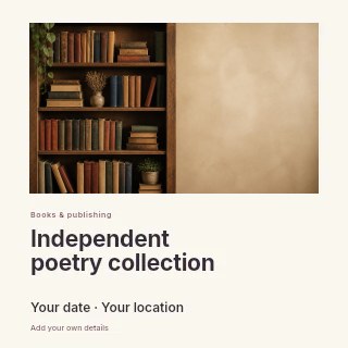 Independent poetry collection social media post template · Gallery editorial