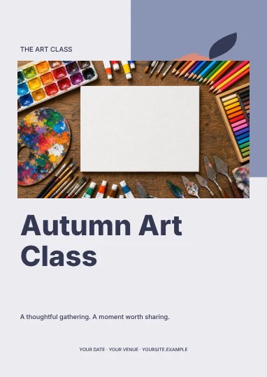 Autumn Art Class · Modern flyer template