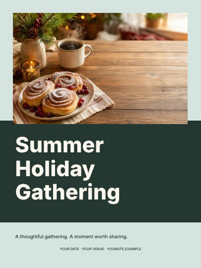 Summer Holiday Gathering · Stencil invitation template