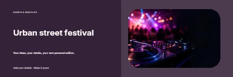 Urban street festival banner template