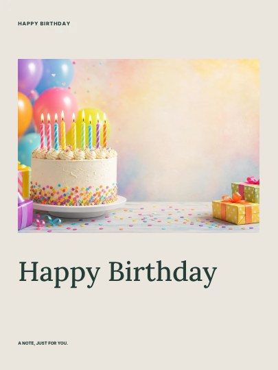 Happy Birthday · Duotone greeting card template